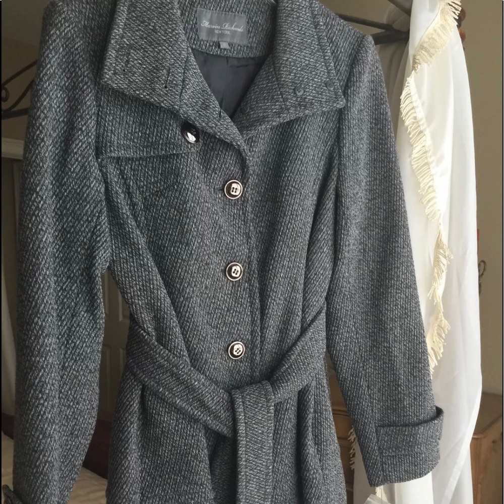 Marvin Richards New York Trench Belt Coat Gray
